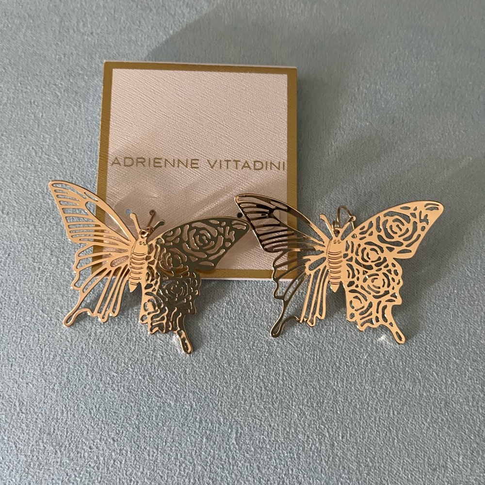 Adrienne Vittadini Butterfly Earrings NEW